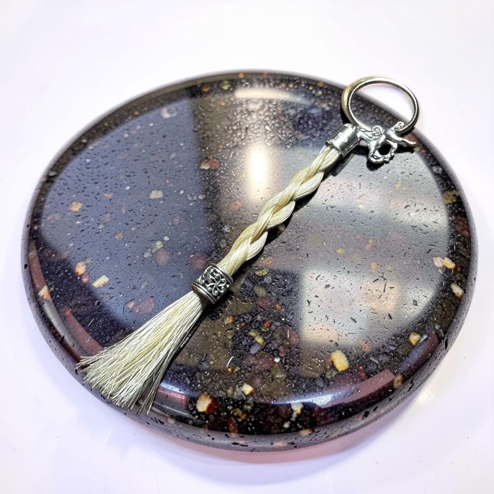 Horse Hair Keychain with Charm – Handmade New Ready to ship